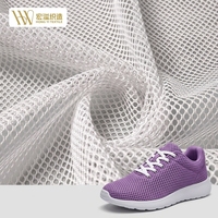 Tissu en maille tricotée chaîne 100 % polyester écologique, respirant, directement de l'usine, pour bagages et sacs, languettes et empeignes de chaussures