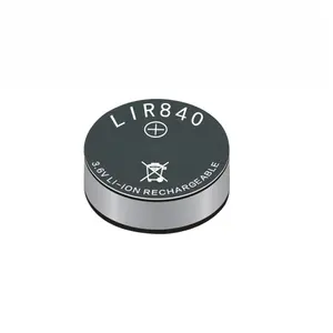 3.6V 18mAh button type LIR 840 lithium cobalt oxide battery Licoo2 blood glucose meter rechargeable battery/coin lithium battery