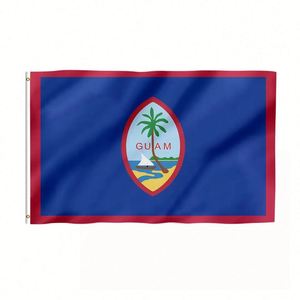Banderas Nacionales de Poliéster Portátiles para Exteriores con Impresión Personalizada, Banderas de Guam de 3x5 Pies para Sublimación - Product Image 1