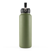Termo de vacío con doble aislamiento, con tapa de mango de metal, calidad de agitador de hielo, 18oz/24oz/32oz/40oz/64oz, novedad
