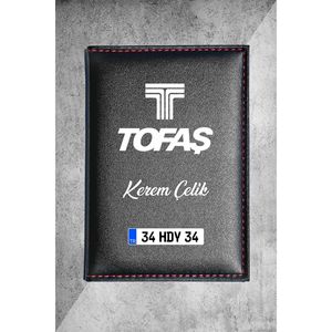 Porte-plaque d'immatriculation de voiture personnalisé en cuir thermo Tofa avec cadre - Product Image 1