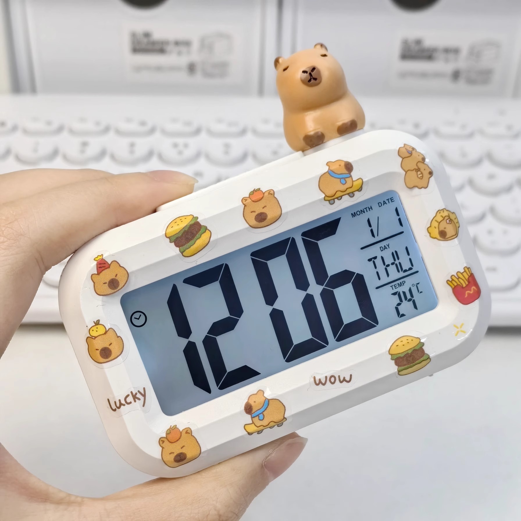 Blanc [Batterie d'autocollants pour poupée Kapi]