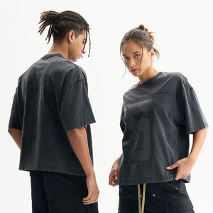 Style de mode chaude impression par transfert de chaleur Anti-rétrécissement col rond 100% coton Streetwear surdimensionné à manches courtes hommes t-shirt - Product Image 4