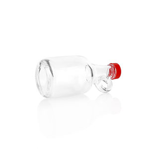 50ml 2oz Mini bouteille en verre de vin de spiritueux avec couvercle en métal et couvercle à poignée - Product Image 4