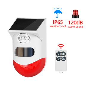 Smardandanwish WiFi uzaktan kumanda su geçirmez güneş güvenlik için Alarm sireni <span class=keywords><strong>PIR</strong></span> hareket sensör dedektörü ev güvenlik plastik - Product Image 2