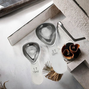 Cucharas de Acero Inoxidable 304 de Alta Resistencia para Café y Té, Espumador de Leche Eléctrico, <span class=keywords><strong>1</strong></span> Cucharadita/15 ml, 2 Cucharadas/30 ml, Ecológico, Moderno, de Grado Alimenticio - Product Image 3