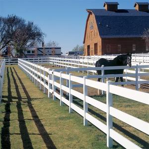 Ganado Vinilo 3 Rieles PVC Vaca Granja Cercado, Vinilo 3 Riel Caballo Paddock Granja Cerca Poste, PVC Ranch Rail Caballo Vallas - Product Image 1