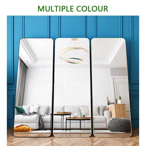 กระจกโลหะตั้งพื้นขนาดใหญ่สำหรับตกแต่งด้วยกรอบสีทองสำหรับห้องนั่งเล่นขนาด40*150ซม. - Product Image 5