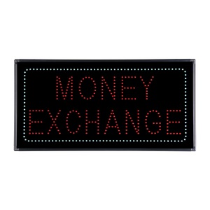 <span class=keywords><strong>Porta</strong></span> della banca che appende il cartellone interno a <span class=keywords><strong>LED</strong></span> aperto, 12*24 pollici ha condotto il segno di cambio valuta, la luce decorativa della parete del segno della finestra - Product Image 3