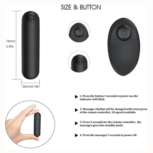 Nuovo 10-Speed impermeabile Wireless telecomando in Silicone USB vibratore Mini proiettile doppio amore per l'uovo giocattolo del sesso per le donne Vagina vibratore - Product Image 4