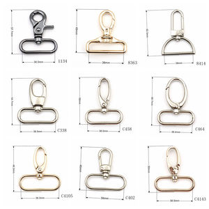 Nova Chegada 38mm Luxo Metal Swivel <span class=keywords><strong>Snap</strong></span> Gancho Ajustável Carabiner Bag Hardware com Gravado Logotipo Forte Seguro Clipe Acessórios - Product Image 6