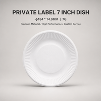 Assiette jetable de haute qualité en bagasse de canne à sucre, résistante à l'huile et à l'eau, compostable, biodégradable, écologique, pour les fêtes