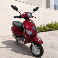 Scooter électrique 60V 1000W pour adultes, mobilité urbaine, vitesse maximale de 55 km/h, autonomie de 60-70 km, cyclomoteur électrique rouge