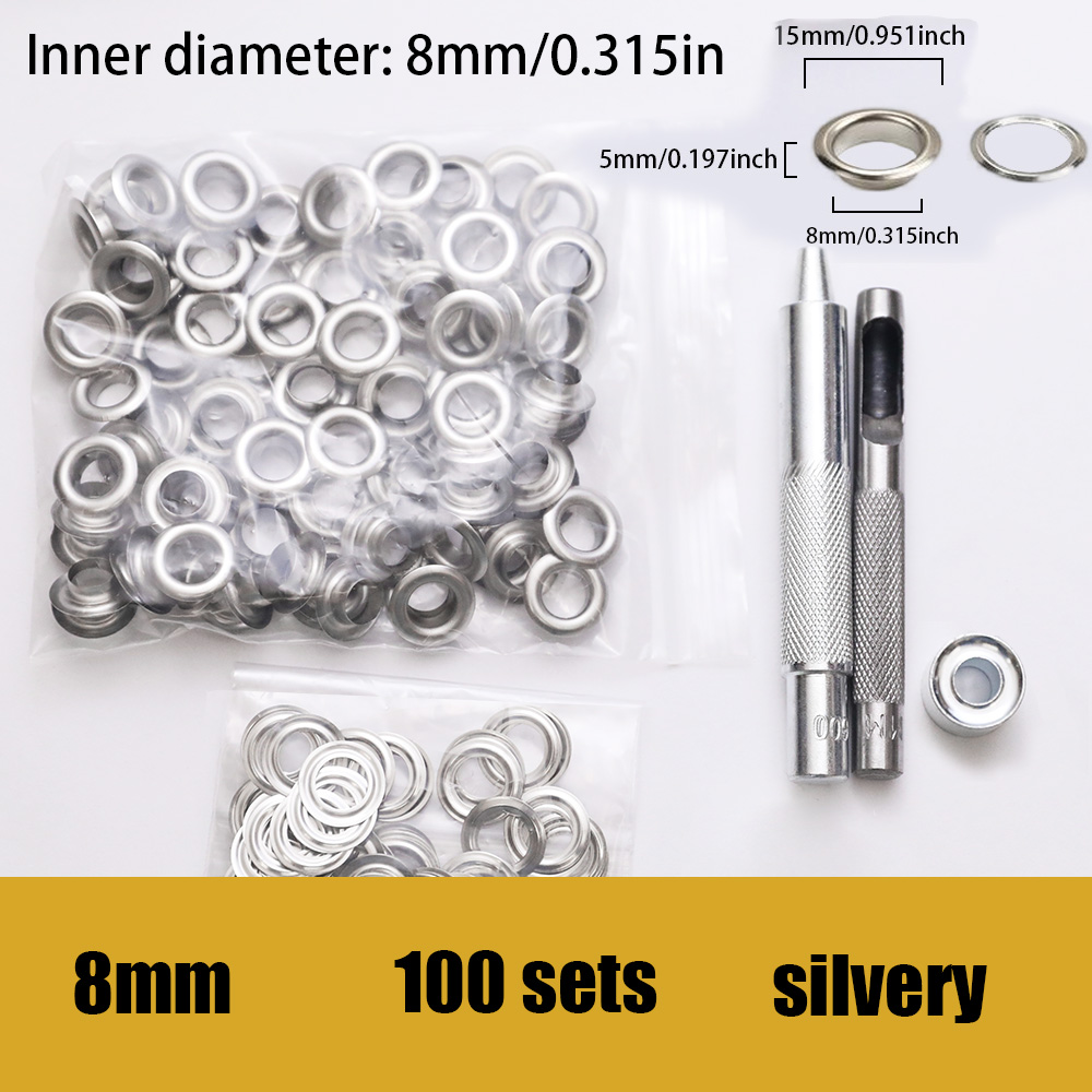 8 mm/0,315 pollici-argentato-con strumento