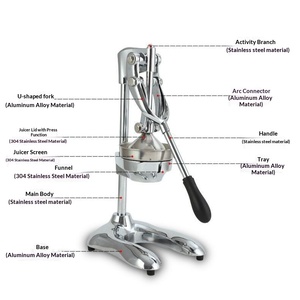 Presse-agrumes manuel en métal pour jus froid, haute résistance, anti-corrosion, nouveau presse-canne à sucre, vente en gros du fabricant - Product Image 5