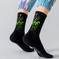 Chaussettes de sport en coton avec logo personnalisé pour hommes, chaussettes de sport en coton, sports athlétiques, cyclisme, chaussettes de sport en coton