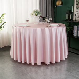 Solid Color Large Satin Tablecloth for Hotels and Restaurants Banquet <strong>Table</strong> <strong>Cloth</strong> with Double <strong>Table</strong> Skirt - Product Image 5