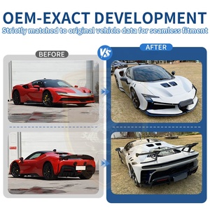 Kit Carrozzeria per <span class=keywords><strong>Ferrari</strong></span> <span class=keywords><strong>SF90</strong></span>: Aggiornamento a <span class=keywords><strong>SF90</strong></span> XX con Paraurti Anteriore, Minigonne Laterali, Diffusore Posteriore, Cofano Motore e Fanali Posteriori a LED - Product Image 3
