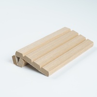 Nouveau panneau mural décoratif 3D en bois massif flexible et ondulé, panneau mural flexible en bois rainuré