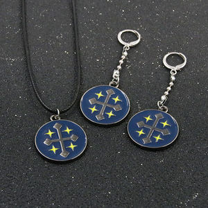 Collar de Cosplay de trébol negro de Anime, estrella de Cruz de Millstone azul, colgante - Product Image 2