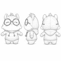 Vêtements personnalisés pour poupée en peluche écureuil mignon, tenue à capuche verte pour jouet en peluche, déguisement pour poupée de personnage IP