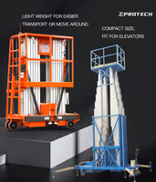 Plateforme élévatrice mobile hydraulique à double colonne et mât unique en alliage d'aluminium de 10 m, petit élévateur