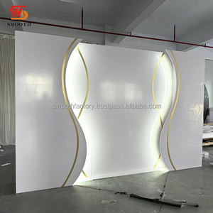 Panel de Fondo Acrílico LEDA con Diseño de Líneas 3D para Bodas, Decoración con Tiras de Luz, Panel de Arco para Eventos - Product Image 3