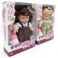 Muñeca de Alta Precisión con Voz, Unisex, 27 cm, de Plástico y Vinilo, con Set de Peinado y Botella, Origen Hong Kong, Juego de Imitación para el Cuidado del Cabello, Regalo de Cumpleaños, MODELO