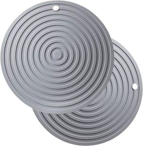 Sous-plats en silicone résistants à la chaleur de 9,45 pouces pour plats chauds, casseroles et poêles, tapis de comptoir ronds pour comptoirs de cuisine - Product Image 2