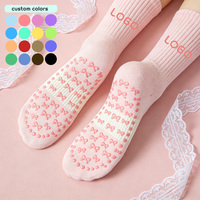 Chaussettes de sport personnalisées de qualité supérieure avec logo, antidérapantes, pour yoga, pilates, chaussettes personnalisées pour femmes, chaussettes colorées à pois