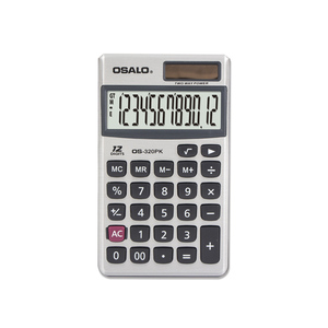 Chất lượng cao 12 chữ số năng lượng mặt trời Pocket mini máy tính dễ dàng để thực hiện nhựa bìa cho sinh viên và văn phòng kinh doanh sử dụng - Product Image 4