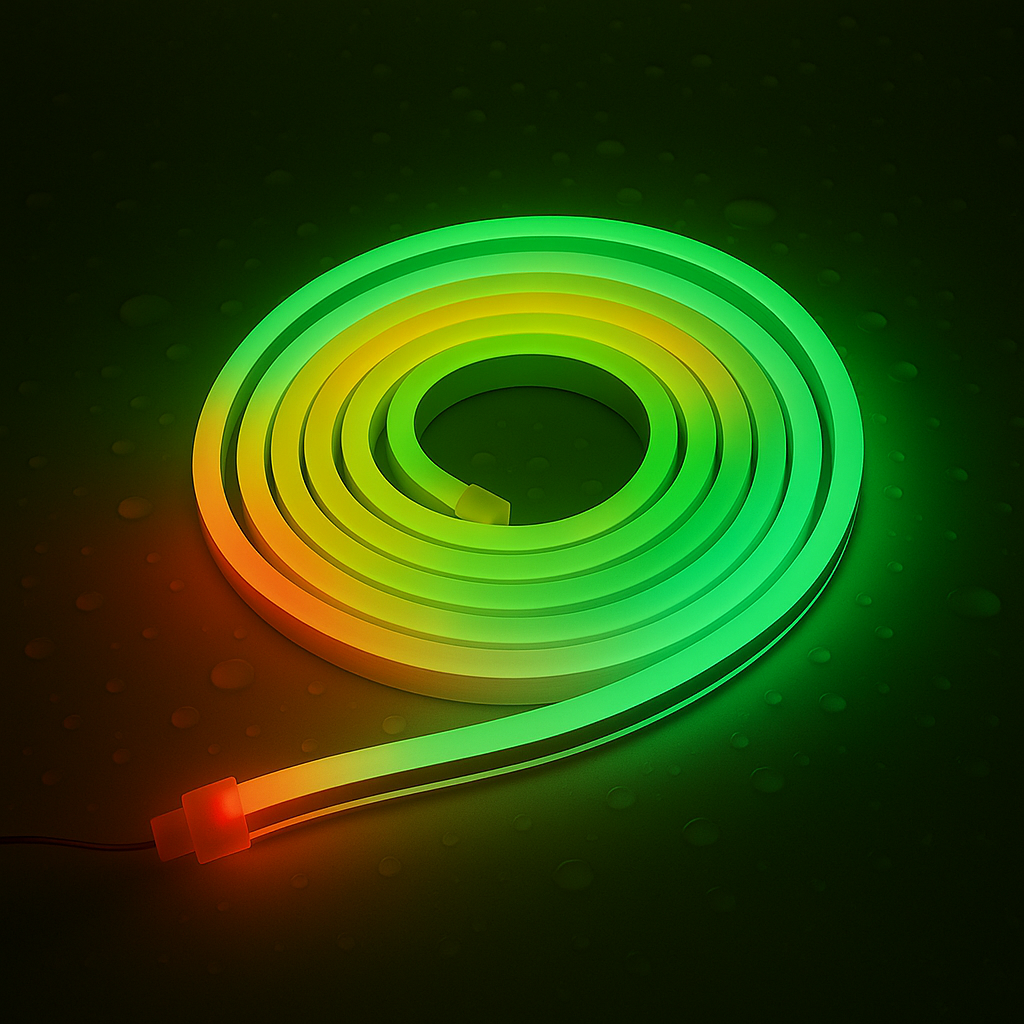 Waterproof Rgb Magic Color Led Neon Light 5m Flexible Soft Rope Strip High Brightness for Bedroom Living Gaming Room Party