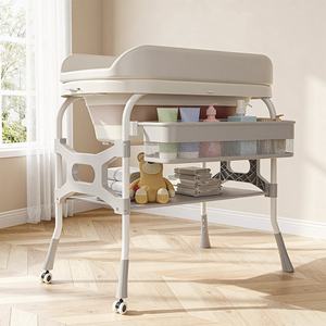 <span class=keywords><strong>Table</strong></span> à <span class=keywords><strong>langer</strong></span> 3 en 1 en gros, station de soins et de bain, pliable et réglable en hauteur. - Product Image 1