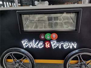 Machine à crème glacée 10 saveurs, chariot <span class=keywords><strong>de</strong></span> crème glacée italien élégant à main - Product Image 5