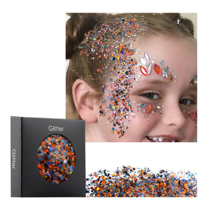Cosmético de cara para niños, purpurina mixta de Navidad, brillo grueso para maquillaje - Product Image 1