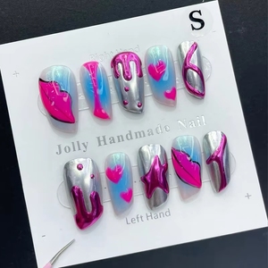 <span class=keywords><strong>Uñas</strong></span> Postizas <span class=keywords><strong>Francesas</strong></span> Largas <span class=keywords><strong>Cuadradas</strong></span> con Diseño Floral 3D, 10 Piezas, <span class=keywords><strong>de</strong></span> Alta Calidad, Tendencia <span class=keywords><strong>de</strong></span> Verano, Hechas a Mano, Venta al Por Mayor - Product Image 2
