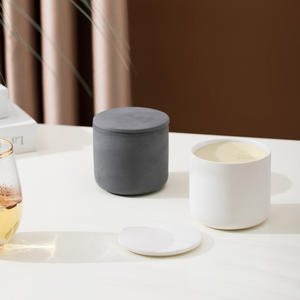 Best Selling Custom Ceramic <b>Candle</b> Gift Jars Handmade Modern Style Logo for Thanksgiving Bars Aromatherapy Eco-Friendly Pillar - Product Image 3