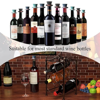 Bouchon de bouteille de vin en silicone réutilisable, accessoires pour le vin, protection contre la poussière et la fuite, pour garder le vin frais, bouchon de champagne magique