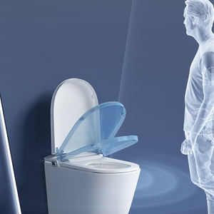 Inodoro Inteligente de Alta Gama <span class=keywords><strong>YYU</strong></span> con Forma Alargada, Estilo Americano, Sifón en S, Control Remoto Incluido, Reducción de Ruido al Descarga, Control por Voz para el Hogar - Product Image 6