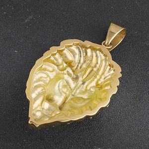 Vente chaude européenne : Bijoux punk hip-hop pour hommes, pendentif tête de lion en or 18 carats, style acier inoxydable 316L - Product Image 4
