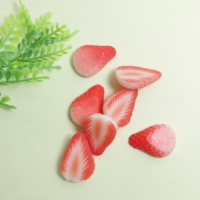 100 stuks gesimuleerde fruitschijfjes gesimuleerde aardbeienplakjes PVC fruitaccessoires poppen sprookjes tuinlandschap accessoires