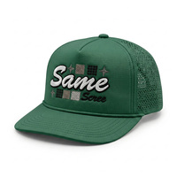 Gorra Trucker de Poliéster Espumado Personalizable de Alta Calidad con Logotipo Bordado, 5 Paneles, Verde, Moda Deportiva para Hombre