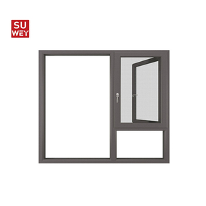 Cửa Sổ xoay nhôm với màn hình hướng ra ngoài hoặc Hướng vào trong cửa sổ cửa sổ kính hai lớp bằng kính với transom - Product Image 3