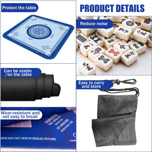 Tapis de Mahjong en Caoutchouc Naturel Personnalisable, Différentes Tailles et Motifs, Résistant à l'Usure, pour Jeux de Société en Famille, Housse de Table de <span class=keywords><strong>Poker</strong></span> - Product Image 3