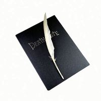 Carnet de notes Death Note 2025 à couverture rigide, thème anime, 77 feuilles, en cuir PU, reliure cousue, grand format, noir, pour l'école