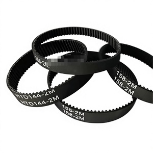 Aanpasbare HTD-2M Zwarte Rubberen Tandriem Hoge Temperatuurbestendigheid Getande Transmissie voor Drukkerijen OEM Ondersteuning - Product Image 1