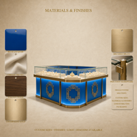Meuble de Présentation Îlot Personnalisé pour Bijouterie, Vitrine de Luxe pour Bijoux, Aménagement de Magasin pour Boutiques et Centres Commerciaux