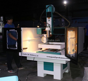Chất lượng tốt 6060 <span class=keywords><strong>cnc</strong></span> router cutter công cụ gỗ đúc máy để cắt nhôm composite panel với 1.5kw nước làm mát trục chính - Product Image 4