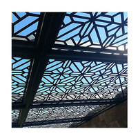 Panneau de plafond décoratif découpé au laser personnalisé, panneau décoratif perforé en acier inoxydable, plafond en métal aluminium
