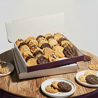 Emballage personnalisé pour biscuits, boîte de grande taille avec logo, emballage de luxe recyclable pour gâteaux, beignets, desserts sucrés, pour emporter